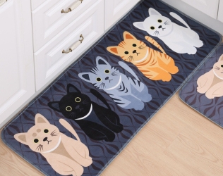 Cute Cat Anti Slip Mat