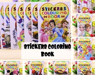 Stickers Colouring Book