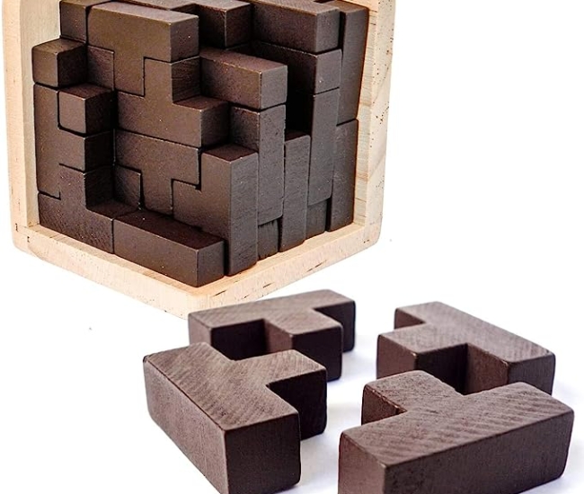 3D Wooden Brain Teaser Puzzle 