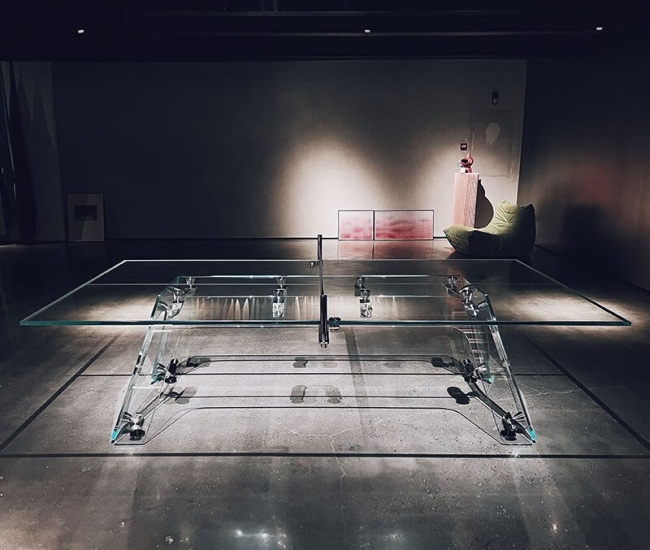 $60k Ping Pong Glass Table