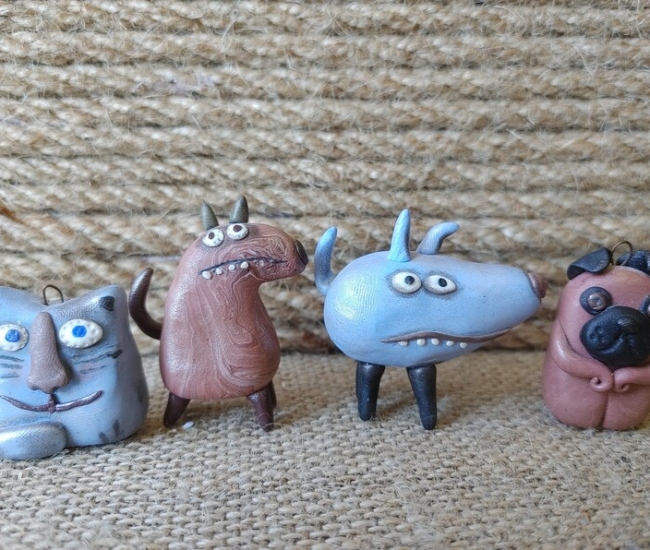 Funny Clay Animal Figurines