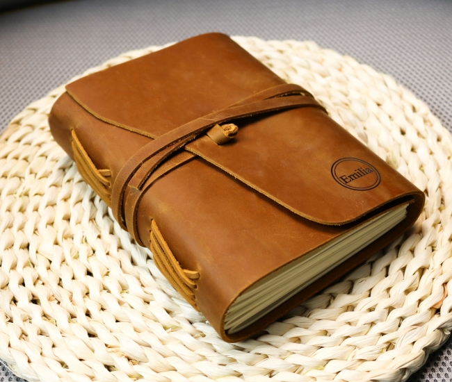 Personalized Leather Travel Journal