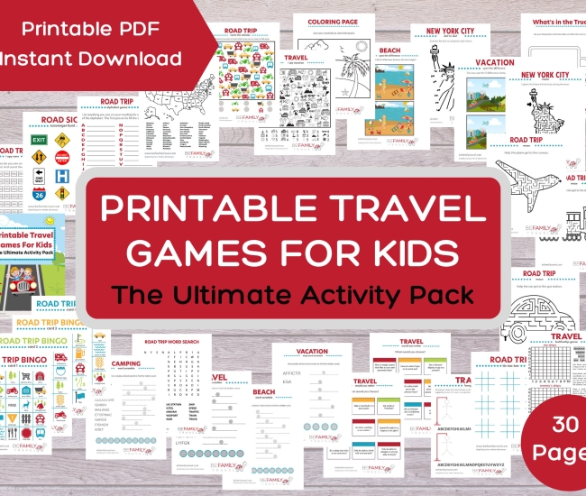 Printable Travel Games for Kids