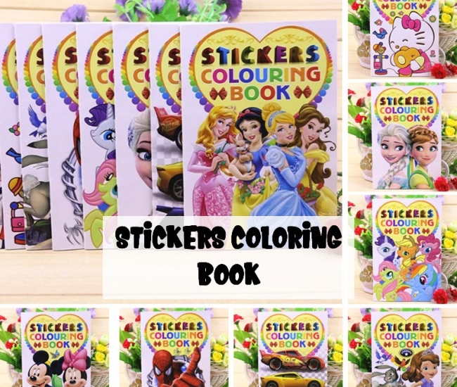 Stickers Colouring Book