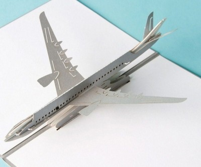 3D Airplane Pop Up greeting Card