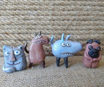 Funny Clay Animal Figurines