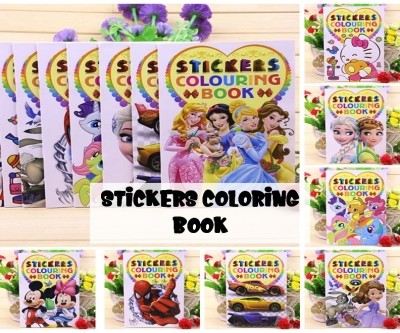 Stickers Colouring Book